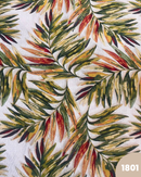 COTONE ARREDAMENTO - 1801 FOGLIE VERDI E ARANCIO