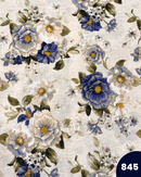 COTONE ARREDAMENTO - 845 FIORI GRANDE BLU