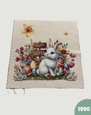 PANNELLO GOBELIN - 1990 CONIGLIETTO HAPPY EASTER