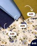 COTONE ARREDAMENTO - 845 FIORI GRANDE BLU