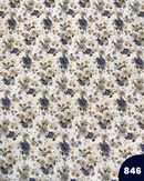 COTONE ARREDAMENTO - 846 FIORI piccolo BLU