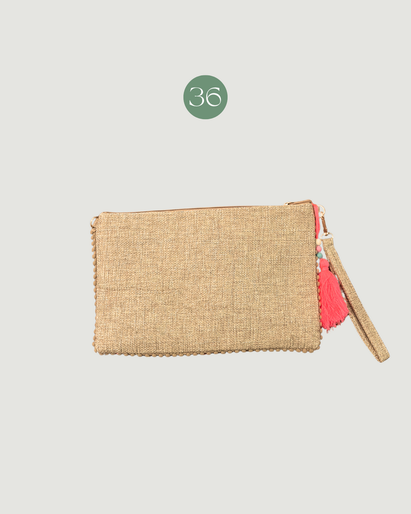 POCHETTE TINTA UNITA BEIGE - 36