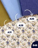 COTONE ARREDAMENTO - 846 FIORI piccolo BLU