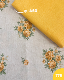 COTONE ARREDAMENTO - 776 FIORI GRANDI GIALLI