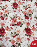 COTONE ARREDAMENTO - 847 FIORI GRANDI BORDEAUX