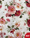 COTONE ARREDAMENTO - 847 FIORI GRANDI BORDEAUX