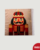 PANNELLO IN VELLUTO - 1502 SCHIACCIANOCI FONDO BEIGE