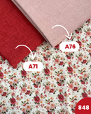 COTONE ARREDAMENTO - 848 FIORI PICCOLI BORDEAUX