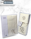 SET ASCIUGAMANI + OSPITE CON RICAMO