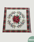 PANNELLO GOBELIN - 2544 STELLA DI NATALE CORNICE TARTAN