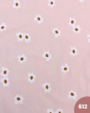 JERSEY DI COTONE - 612 FIORI FONDO ROSA