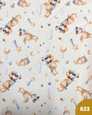 PIQUET DI COTONE - 623 CONIGLIETTO PALLONCINI CELESTI