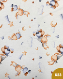 PIQUET DI COTONE - 623 CONIGLIETTO PALLONCINI CELESTI