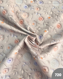 COTONE 100% - 720 FIORI 3D FONDO GRIGIO CHIARO