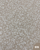 COTONE 100% - 515 FIORI BIANCHI FONDO BEIGE