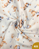 PIQUET DI COTONE - 623 CONIGLIETTO PALLONCINI CELESTI