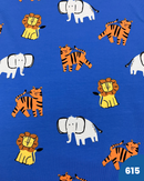 JERSEY DI COTONE - 615 ANIMALI FONDO BLU