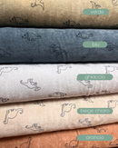 MICROSPUGNA DI COTONE - ANIMALI VARI COLORI