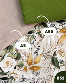 COTONE ARREDAMENTO - 852 FIORI DETTAGLI VERDI