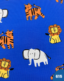 JERSEY DI COTONE - 615 ANIMALI FONDO BLU