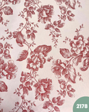 GOBELIN A METRAGGIO - 2178 FIORI ROSSI FONDO ROSA CHIARO