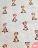 COTONE 100% - 1176 GIRAFFE FONDO POIS