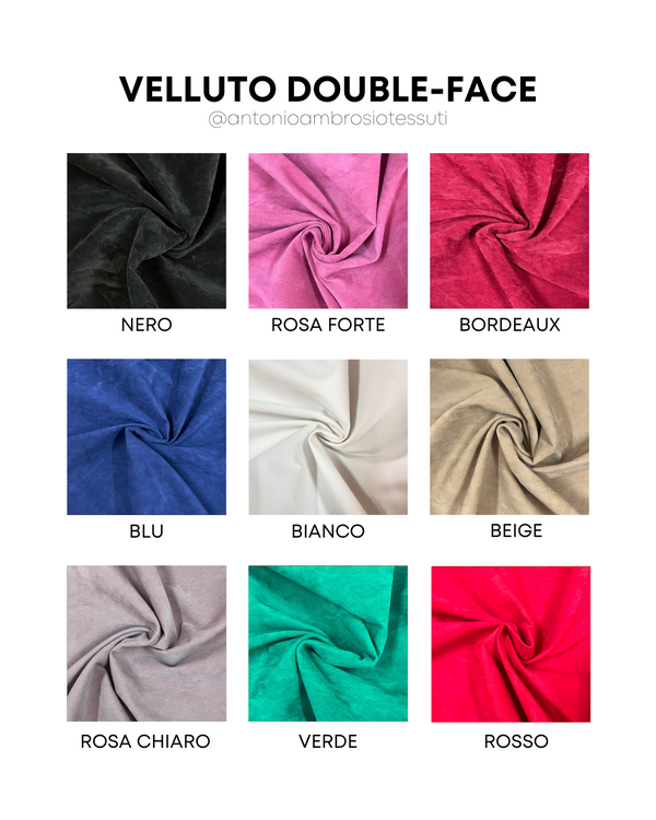 VELLUTO DOUBLE FACE - VARI COLORI