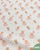 COTONE 100% - 1305 ORSETTO ROSA FONDO BIANCO