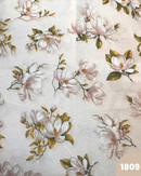 COTONE ARREDAMENTO - 1809 FIORI ROSA CHIARO FOGLIE VERDI