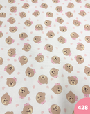 PIQUET DI COTONE - 428 ORSETTO FONDO BIANCO