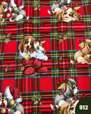 COTONE ARREDAMENTO - 912 CANI FONDO SCOZZESE