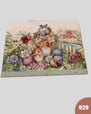 PANNELLO GOBELIN RETTANGOLARE - 929 CONIGLIETTI CON CESTINO PASQUALE