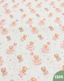 COTONE 100% - 1305 ORSETTO ROSA FONDO BIANCO