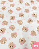 PIQUET DI COTONE - 428 ORSETTO FONDO BIANCO