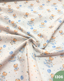 COTONE 100% - 1306 ORSETTO CELESTE FONDO BIANCO