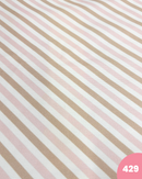 PIQUET DI COTONE - 429 RIGHE ROSA BEIGE E BIANCHE
