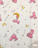 MUSSOLA DI COTONE - 608 CONIGLIETTO E LUNA