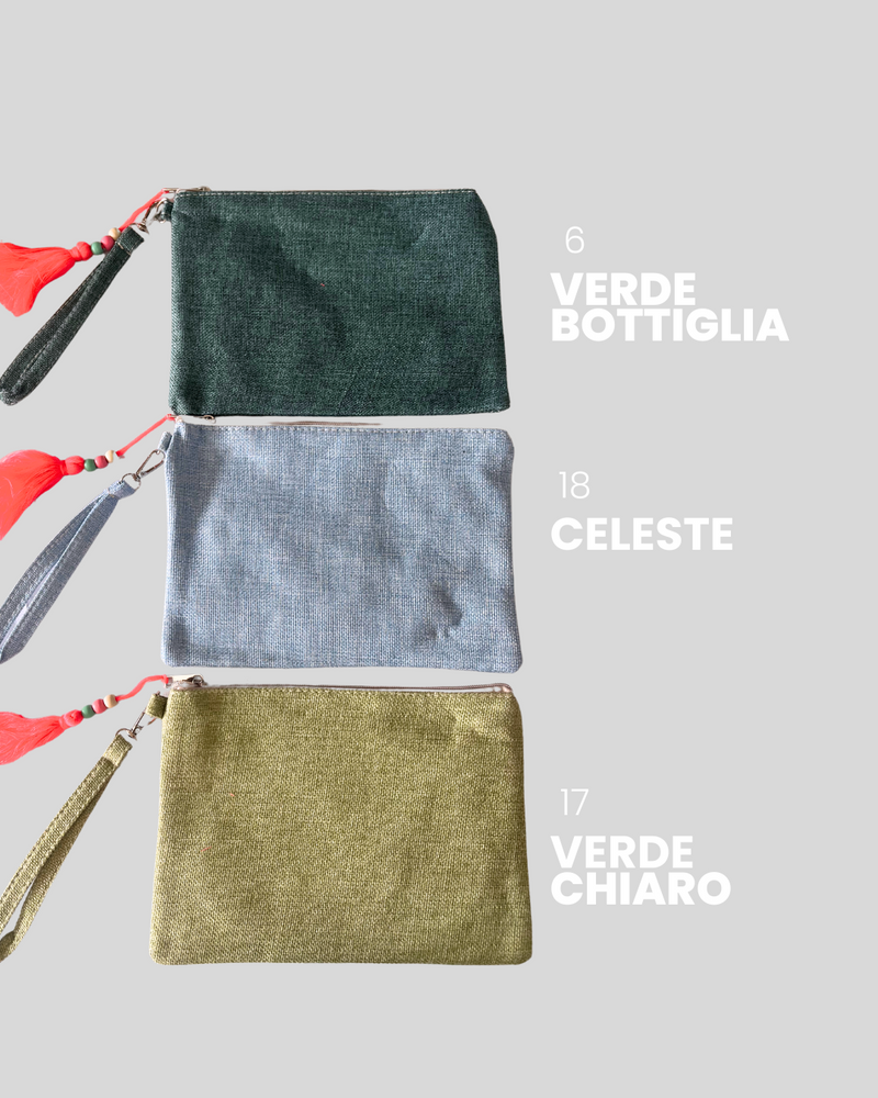 POCHETTE IN JUTA - VARI COLORI