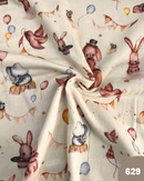 MUSSOLA DI COTONE - 629 CIRCO FONDO CREMA