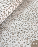 COTONE 100% - 620 FIORELLINO BEIGE FONDO BIANCO