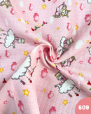 MUSSOLA DI COTONE - 609 AEREOPLANINO FONDO ROSA