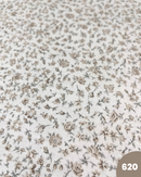 COTONE 100% - 620 FIORELLINO BEIGE FONDO BIANCO