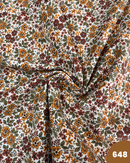 COTONE 100% - 648 FIORI BEIGE E MARRONI