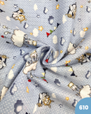 MUSSOLA DI COTONE - 610 AEREOPLANINO FONDO CELESTE