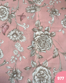 COTONE ARREDAMENTO - 977 FIORE FONDO ROSA