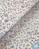 COTONE 100% - 211 FIORELLINO CELESTE FONDO BIANCO
