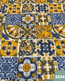 COTONE ARREDAMENTO - 2234 MATTONELLE GIALLO BLU