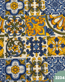 COTONE ARREDAMENTO - 2234 MATTONELLE GIALLO BLU