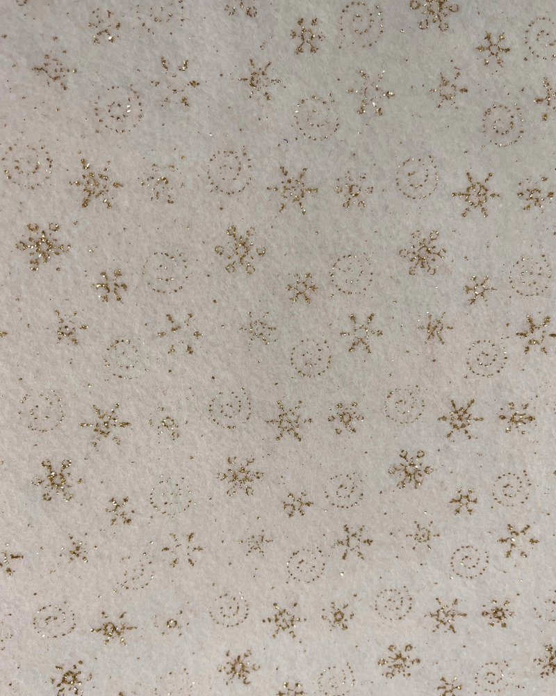 PANNOLENCI LUREX FONDO BIANCO - STELLE E FIOCCHI DI NEVE