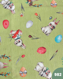 COTONE ARREDAMENTO - 982 FANTASIA PASQUALE FONDO VERDE